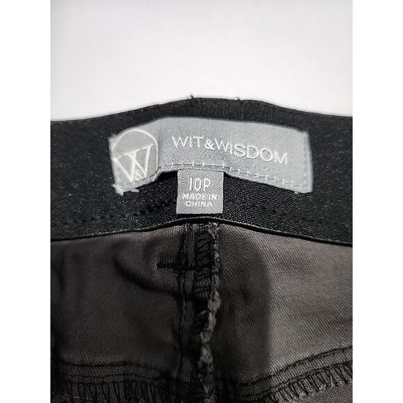 Wit & Wisdom Camo Jeans Skinny Leg Pants Womens Size 10P Elastic Waist Stretch - Picture 3 of 6